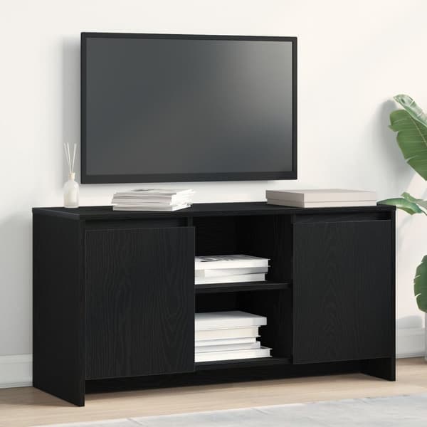 vidaXL TV-taso Musta Tammi 102x37,5x52,5 cm