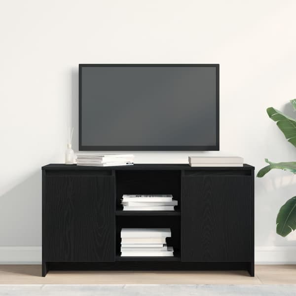 vidaXL TV-taso Musta Tammi 102x37,5x52,5 cm