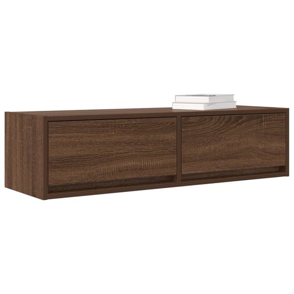 vidaXL TV-kaappi Ruskea Tammi 100x31x25,5 cm Tekninen puu