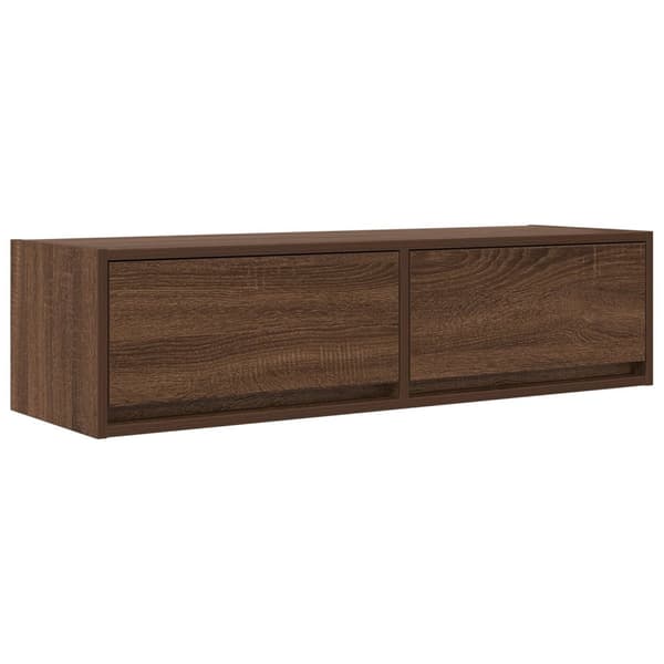 vidaXL TV-kaappi Ruskea Tammi 100x31x25,5 cm Tekninen puu
