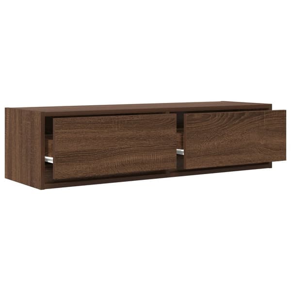 vidaXL TV-kaappi Ruskea Tammi 100x31x25,5 cm Tekninen puu