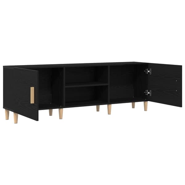 vidaXL TV-bord Svart ek Konstruerat trä 150,2 × 30,3 × 50,2 cm TV-bord