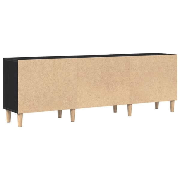 vidaXL TV-bord Svart ek Konstruerat trä 150,2 × 30,3 × 50,2 cm TV-bord