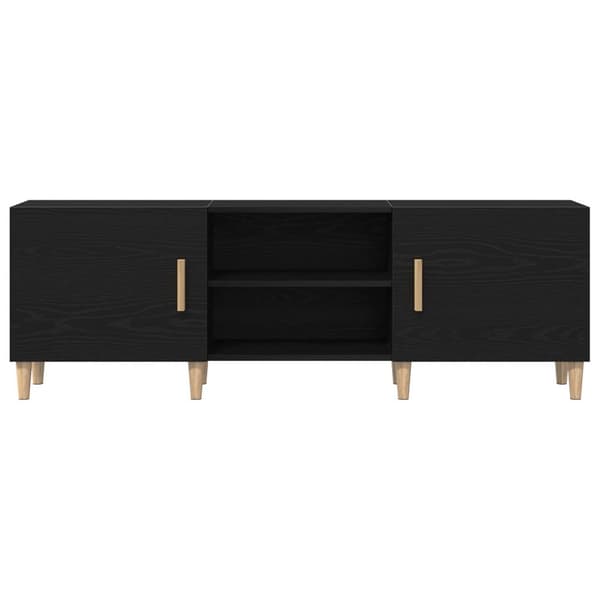 vidaXL TV-bord Svart ek Konstruerat trä 150,2 × 30,3 × 50,2 cm TV-bord
