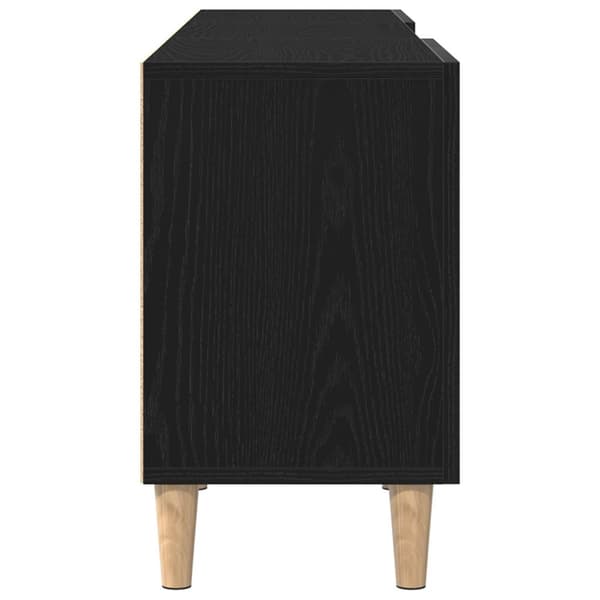 vidaXL TV-bord Svart ek Konstruerat trä 150,2 × 30,3 × 50,2 cm TV-bord