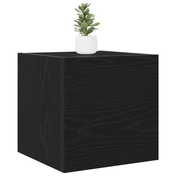vidaXL Veggmontert TV-skap, svart eik, 30,5x30x30 cm