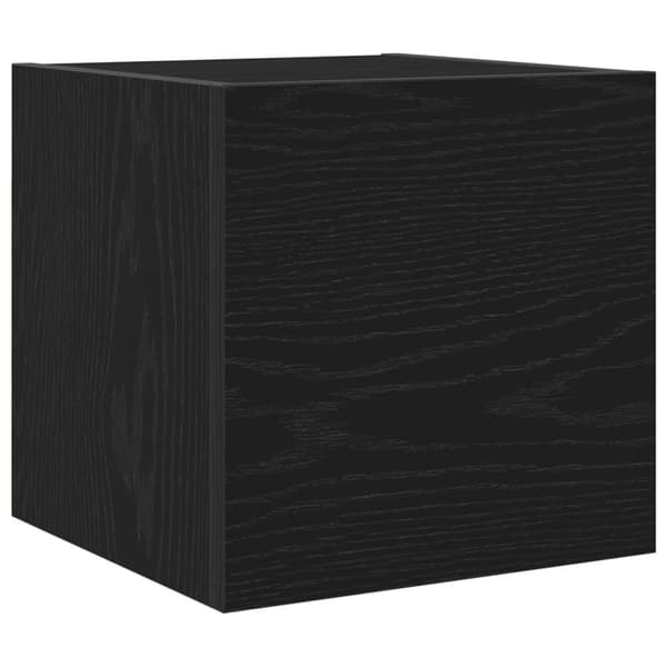 vidaXL Veggmontert TV-skap, svart eik, 30,5x30x30 cm