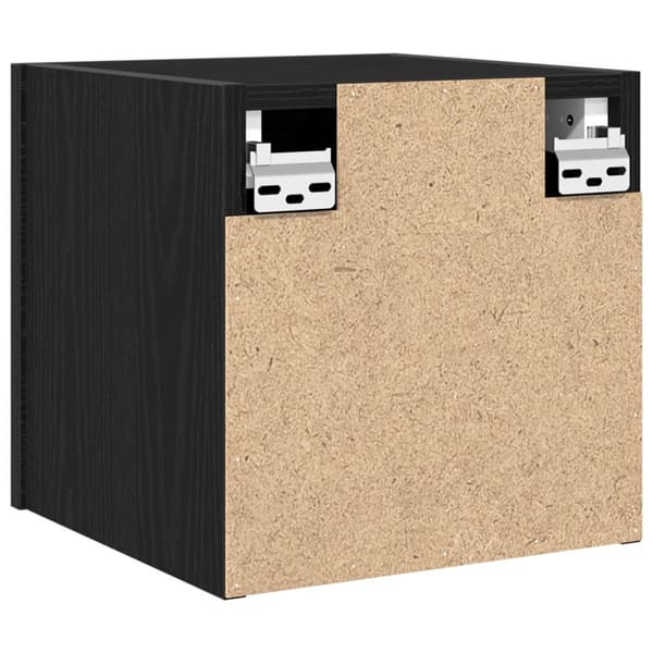 vidaXL Veggmontert TV-skap, svart eik, 30,5x30x30 cm