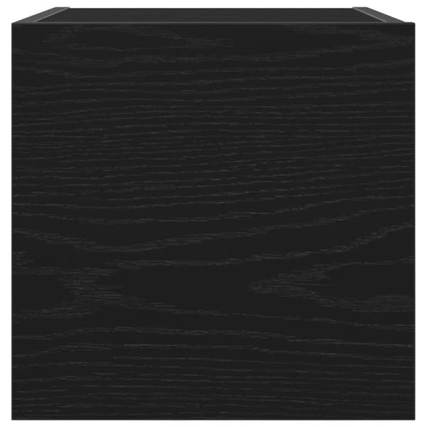 vidaXL Veggmontert TV-skap, svart eik, 30,5x30x30 cm