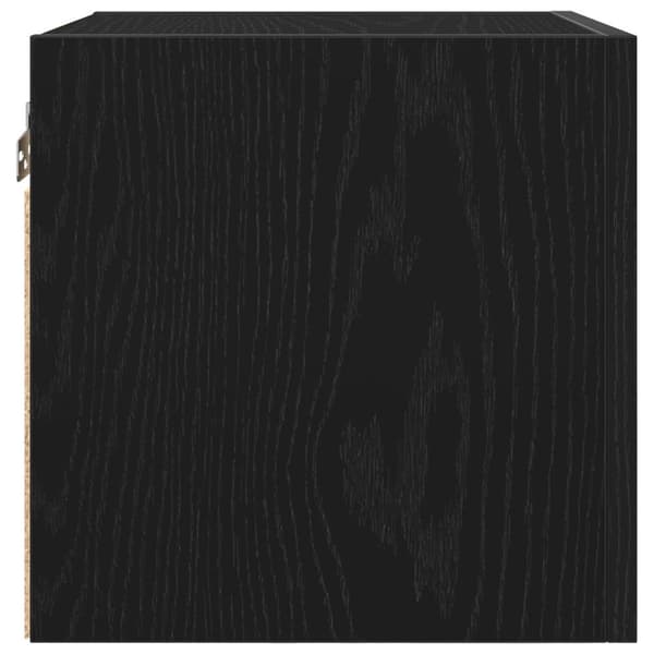 vidaXL Veggmontert TV-skap, svart eik, 30,5x30x30 cm