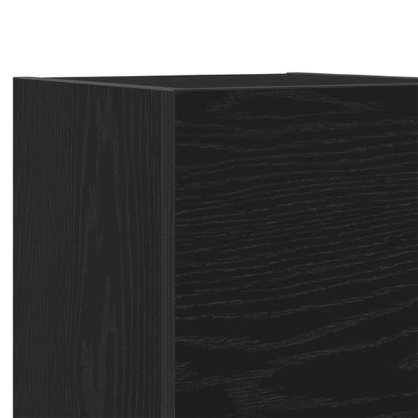 vidaXL Veggmontert TV-skap, svart eik, 30,5x30x30 cm