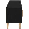 Miniatyrbild 9 av 11: vidaXL TV-bänk Svart ek Konstruerat trä Stor TV-bänk Rektangulär