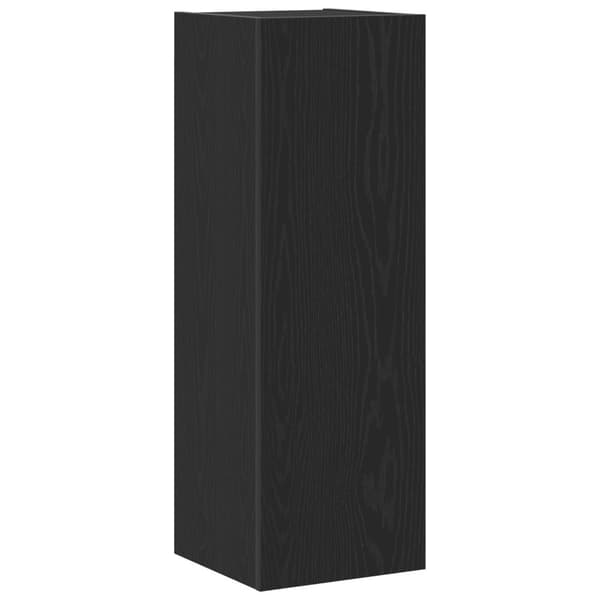 vidaXL Seinäkiinnitettävät TV-kaapit 2 kpl Musta Tammi 30,5x30x90 cm Teknopuu