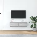 Miniatyrbilde 5 av 11: vidaXL TV-skap Grå Sonoma 100x31x25,5 cm Konstruert tre