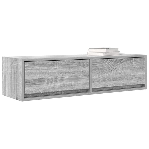 vidaXL TV-skap Grå Sonoma 100x31x25,5 cm Konstruert tre