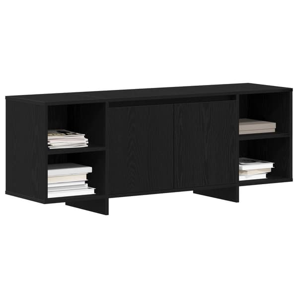 vidaXL TV-bänk Svart ek Konstruerat trä 135x35x56 cm TV-bänk