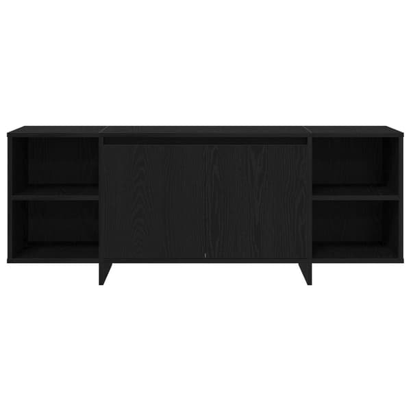 vidaXL TV-bänk Svart ek Konstruerat trä 135x35x56 cm TV-bänk