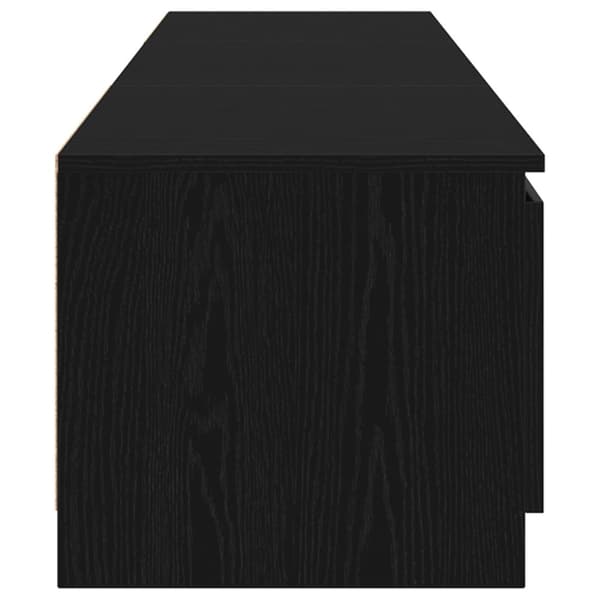 vidaXL TV-benk med LED-lamper i svart eik - 140 x 40 x 35,5 cm - laget av konstruert tre