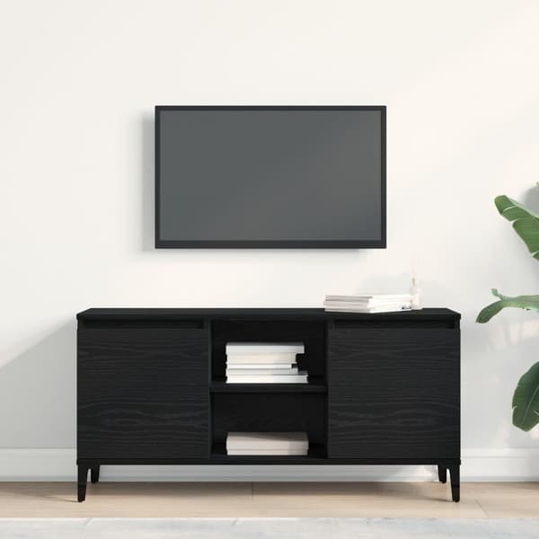 vidaXL TV Skab Sort eg Konstrueret træ 102 x 35 x 50 cm TV Skab