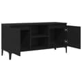 Miniatyrbillede 6 af 11: vidaXL TV Skab Sort eg Konstrueret træ 102 x 35 x 50 cm TV Skab