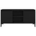 Miniatyrbillede 8 af 11: vidaXL TV Skab Sort eg Konstrueret træ 102 x 35 x 50 cm TV Skab