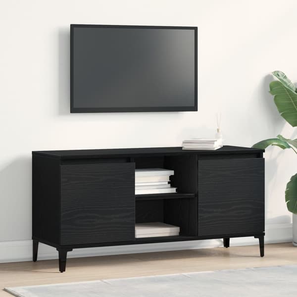 vidaXL TV Skab Sort eg Konstrueret træ 102 x 35 x 50 cm TV Skab
