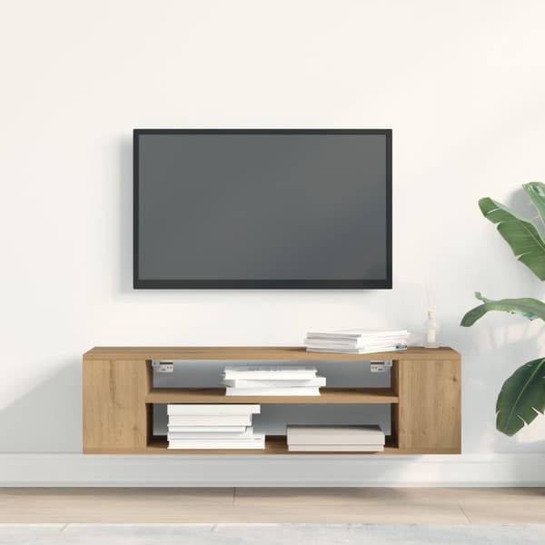 vidaXL TV-bänk Artisan ek Konstruerat trä 100x30x26.5 cm TV-bänk