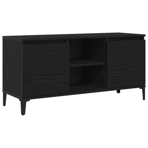 vidaXL TV-skap i svart eik, 102x35x50 cm, laget av konstruert tre