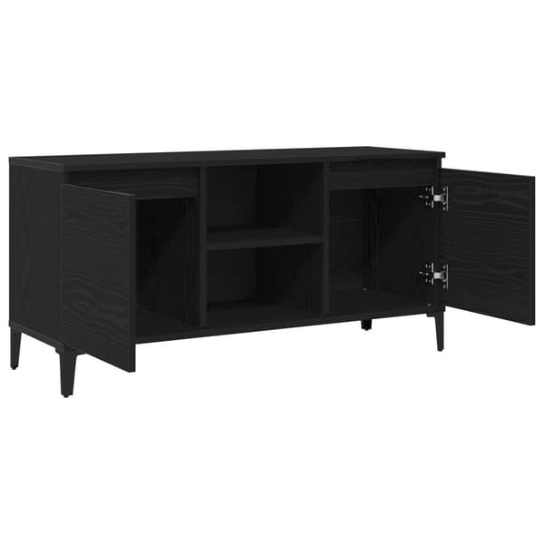 vidaXL TV-skap i svart eik, 102x35x50 cm, laget av konstruert tre