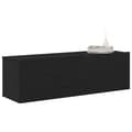 Miniatyrbilde 3 av 11: vidaXL TV-benk 2 stk Svart Eik 100x30x30 cm Laget av tre