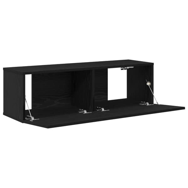 vidaXL TV-benk 2 stk Svart Eik 100x30x30 cm Laget av tre
