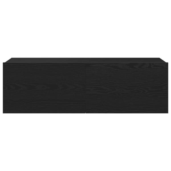 vidaXL TV-benk 2 stk Svart Eik 100x30x30 cm Laget av tre