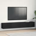 Miniatyrbilde 2 av 11: vidaXL TV-benk 2 stk Svart Eik 100x30x30 cm Laget av tre