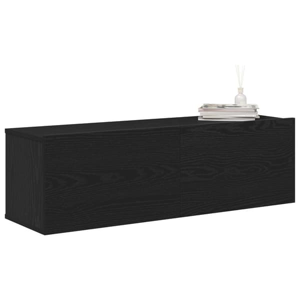 vidaXL TV-benk 2 stk Svart Eik 100x30x30 cm Laget av tre