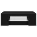 Miniatyrbilde 7 av 11: vidaXL TV-benk med LED-lamper, svart eik, 90x39x30 cm, laget av tre