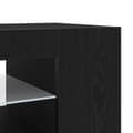 Miniatyrbilde 9 av 11: vidaXL TV-benk med LED-lamper, svart eik, 90x39x30 cm, laget av tre