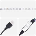 Miniatyrbilde 10 av 11: vidaXL TV-benk med LED-lamper, svart eik, 90x39x30 cm, laget av tre