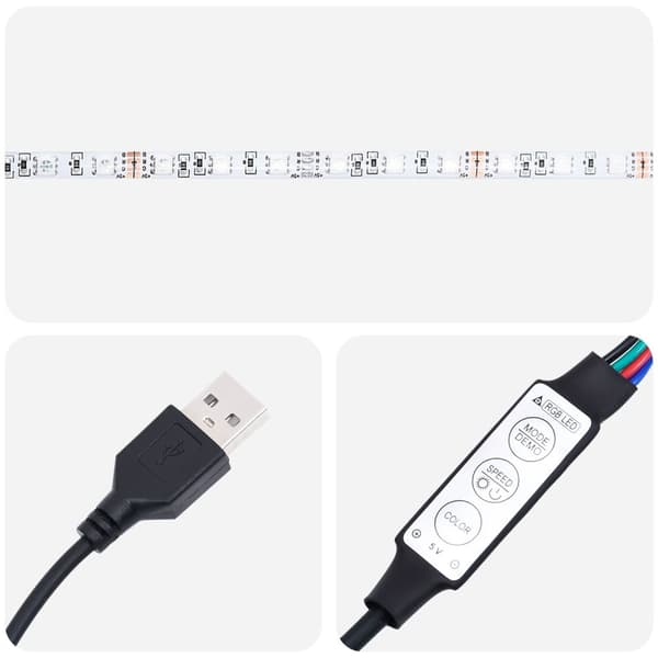vidaXL TV-benk med LED-lamper, svart eik, 90x39x30 cm, laget av tre