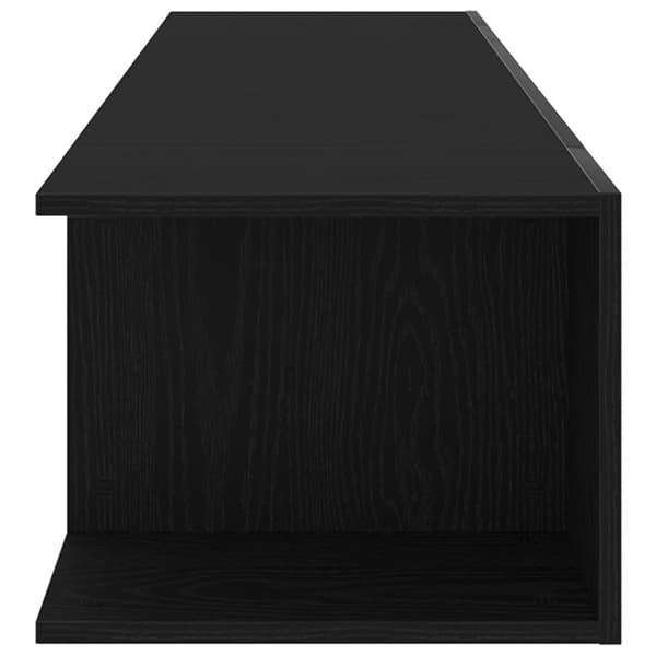 vidaXL TV-skap med LED-lys i svart eik, 135x39x30 cm, lagd av konstruert tre
