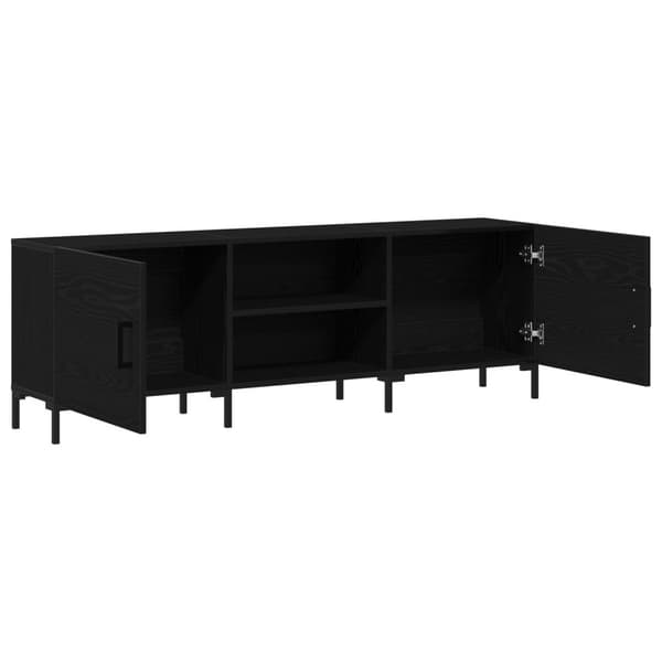 vidaXL TV-kaappi Musta Tammi 150x30x50 cm Tekninen Puu