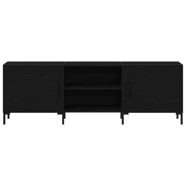 vidaXL TV-kaappi Musta Tammi 150x30x50 cm Tekninen Puu