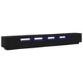 Miniatyrbilde 4 av 11: vidaXL TV-benk med LED-lamper i svart eik 300x35x40 cm laget av konstruert tre