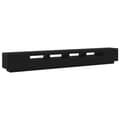 Miniatyrbilde 9 av 11: vidaXL TV-benk med LED-lamper i svart eik 300x35x40 cm laget av konstruert tre