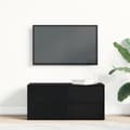 Miniatyrbillede 5 af 11: vidaXL TV Skab Sort Eg Konstrueret Træ Mellem TV Skab Rektangulær