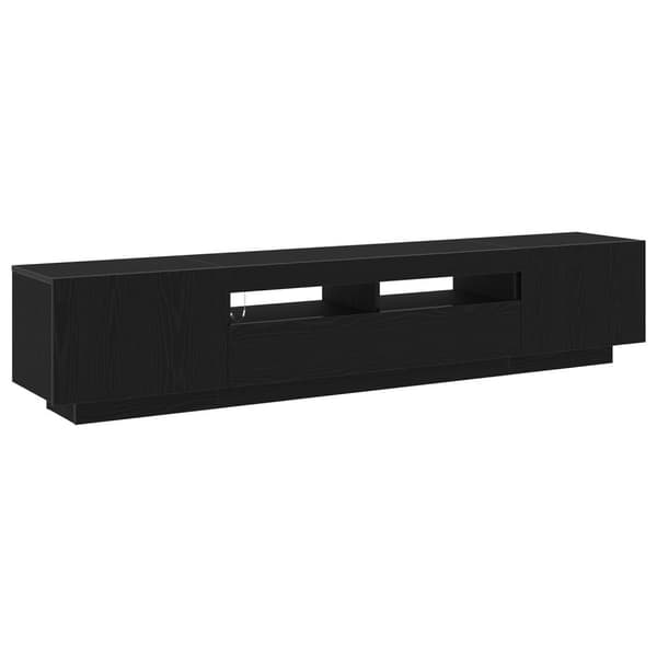 vidaXL TV-byråset Set om 2 Svart ek Konstruerat trä 100 x 35 x 40 cm