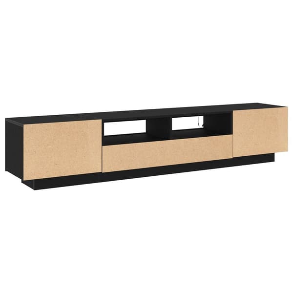 vidaXL TV-byråset Set om 2 Svart ek Konstruerat trä 100 x 35 x 40 cm