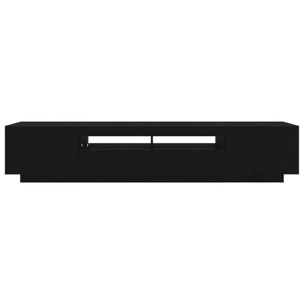 vidaXL TV-byråset Set om 2 Svart ek Konstruerat trä 100 x 35 x 40 cm