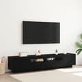 Miniatyrbild 2 av 11: vidaXL TV-byråset Set om 2 Svart ek Konstruerat trä 100 x 35 x 40 cm