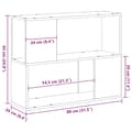 Pikkukuva 10 / 10: vidaXL Valkoinen TV-teline 80x24x63 cm Teknistä puuta
