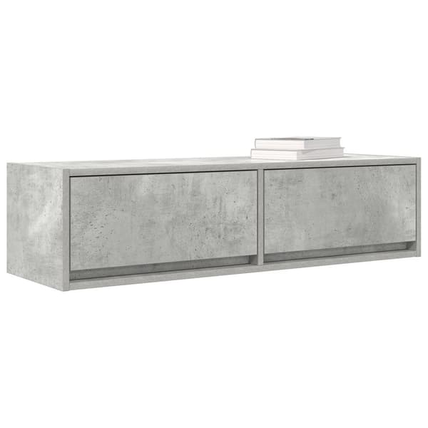 vidaXL TV-skap Betonggrå 100x31x25,5 cm Konstruert tre